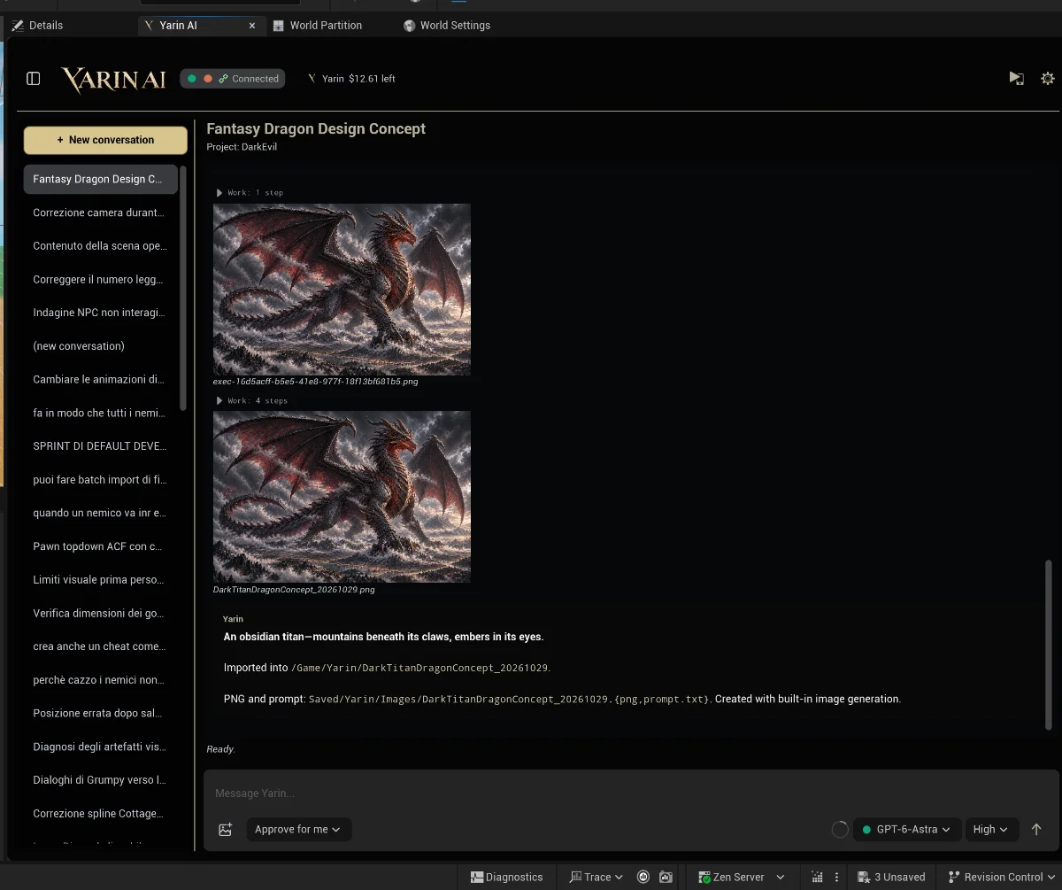 Yarin chat panel